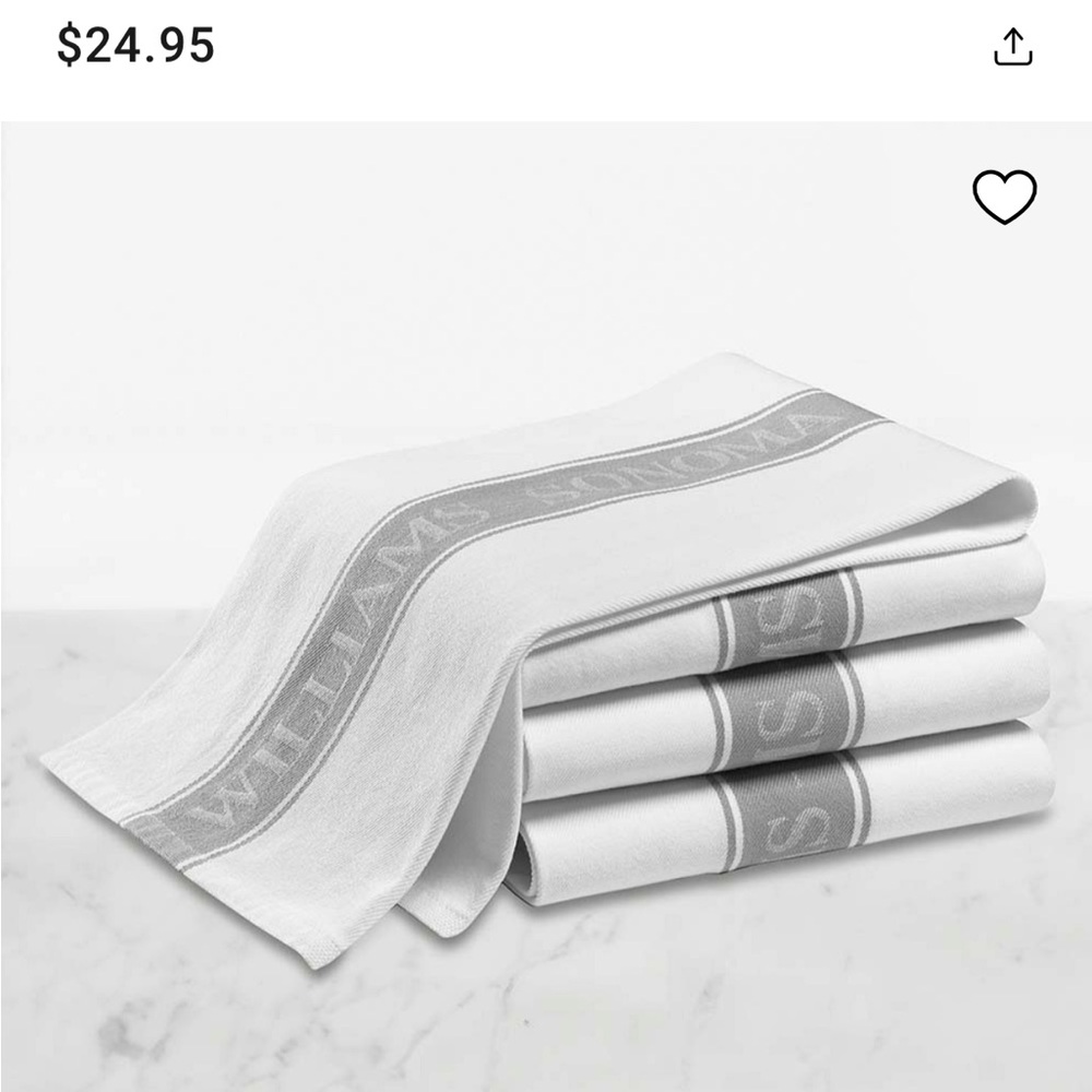 NWT Williams Sonoma Logo Kitchen Towels - Set of 4